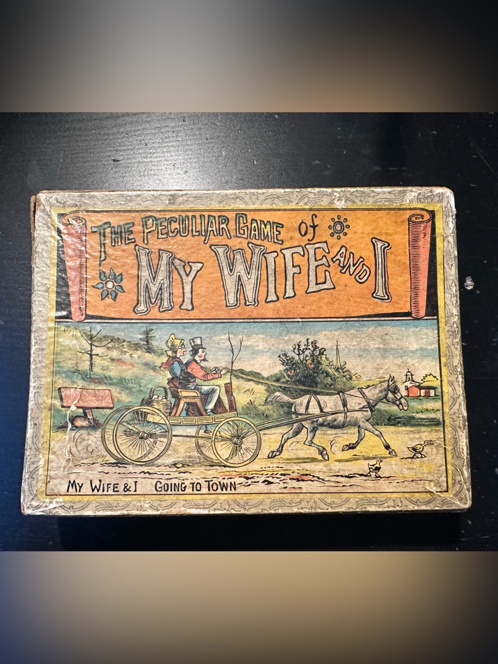 Rare Antique c. 1888 The Peculiar Game of MY WIFE & I Parker Bros. Word Game